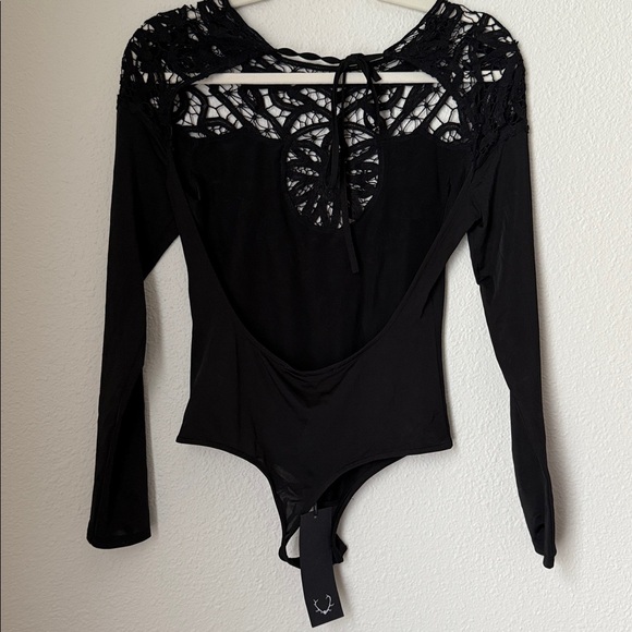 For Love & Lemons Penelope Lace Crochet Bodysuit - Picture 6 of 9
